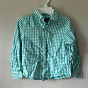 Kids - Vineyard Vines Mint Gingham Shirt